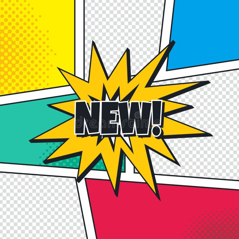 Cartoon Theme Comic Template Stock Vector Illustration of label