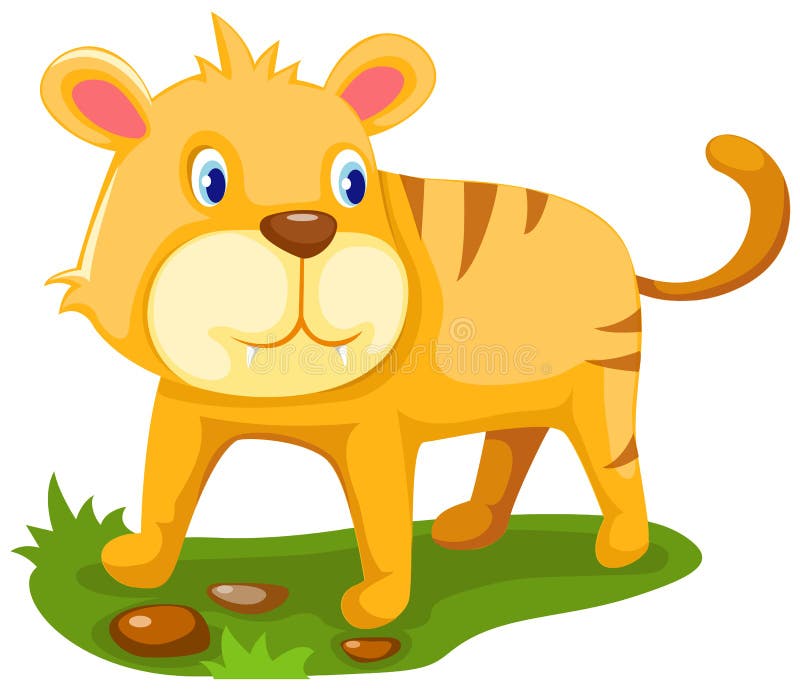Cartoon tiger royalty free illustration