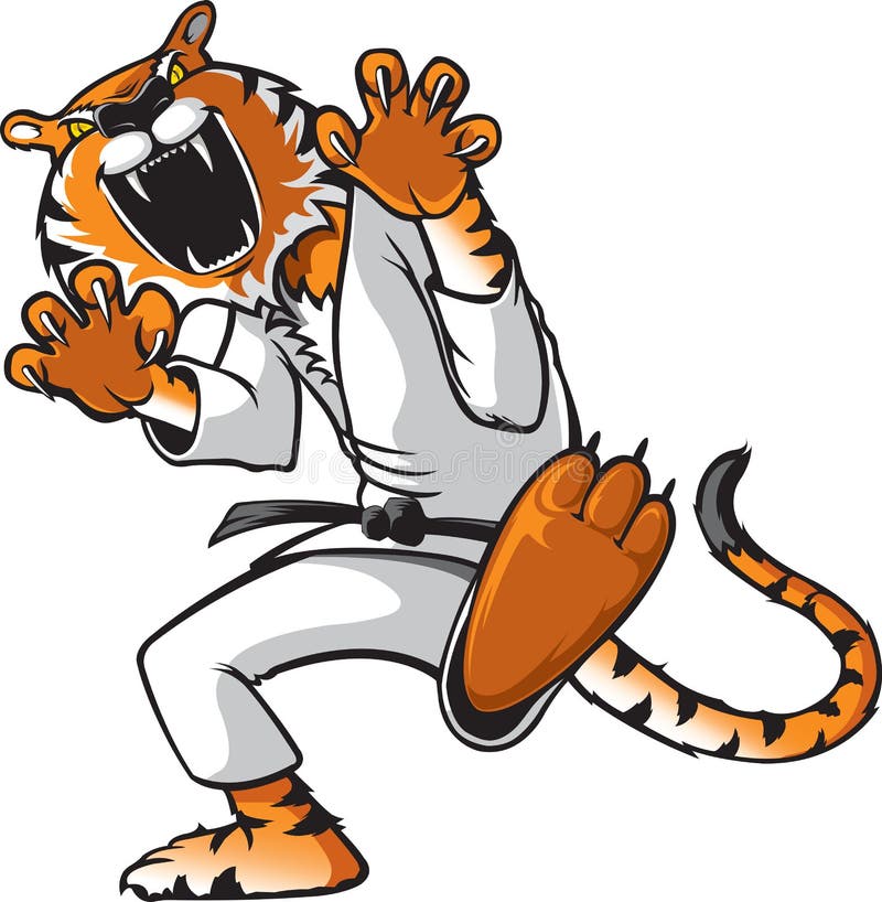 Kung Fu Kat stock vector. Illustration of attack, tiger - 29980251 Kung Fu Kat stock vector. Illustration of attack, tiger - 29980251