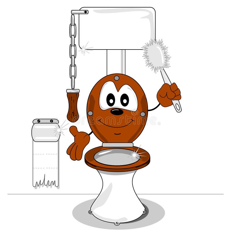 A cartoon toilet stock vector. Illustration of bathroom 29026713
