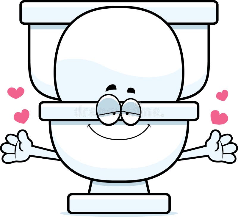 Cartoon Toilet Hug stock vector. Illustration of vector ...
