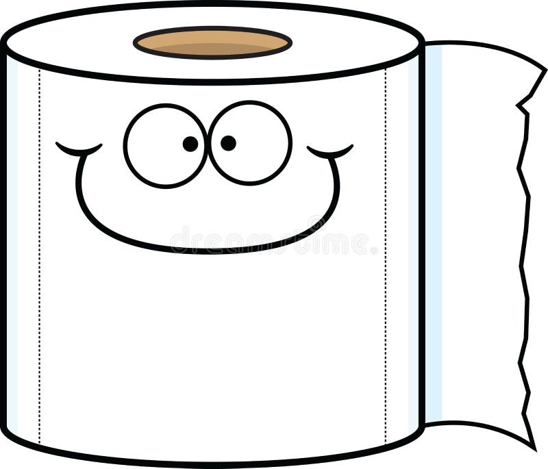 Cartoon Toilet Paper Roll Happy Stock Vector - Illustration of tissue,  cartoon: 135761048