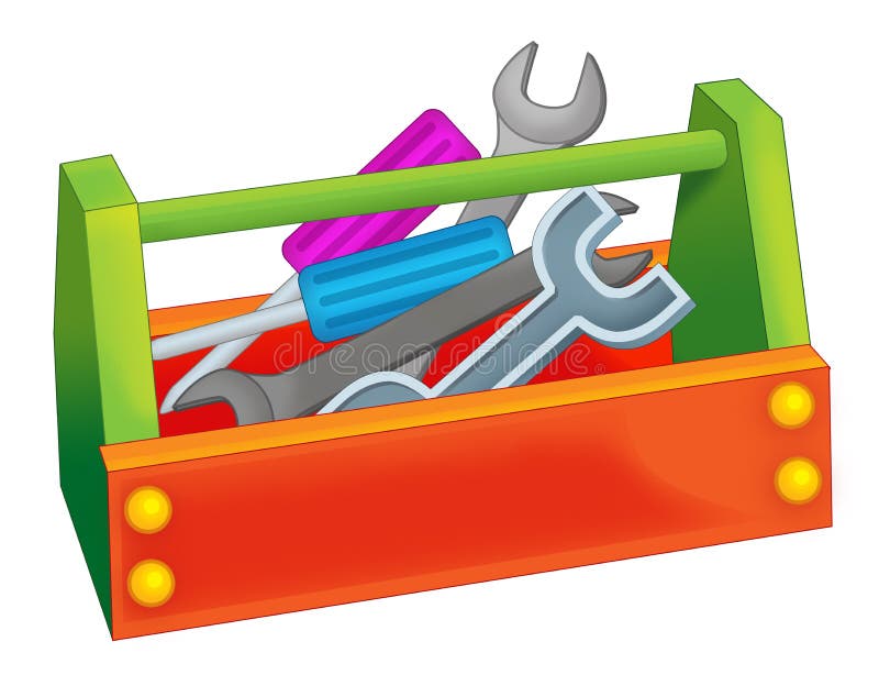 Cartoon tool box stock illustration. Illustration of toolbox - 57981305