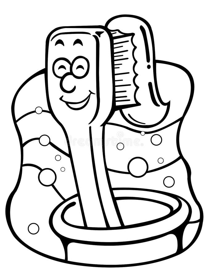Cartoon toothbrush vector illustration