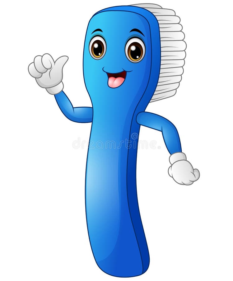 Cartoon toothbrush giving thumb up royalty free illustration