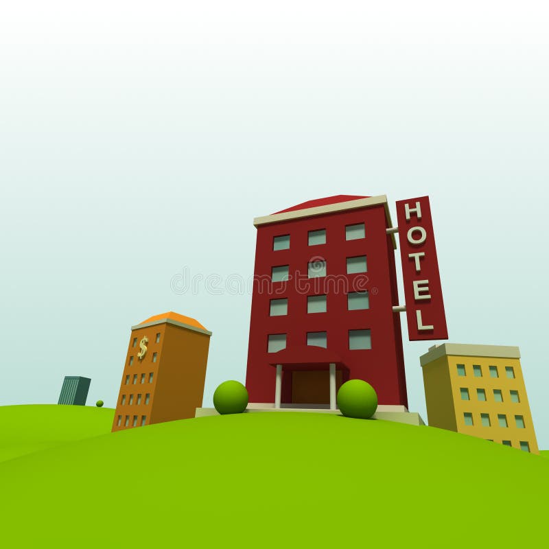 Cartoon town royalty free illustration