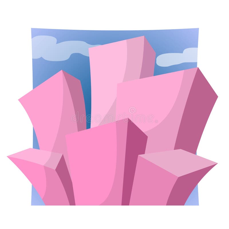 Cartoon town royalty free illustration