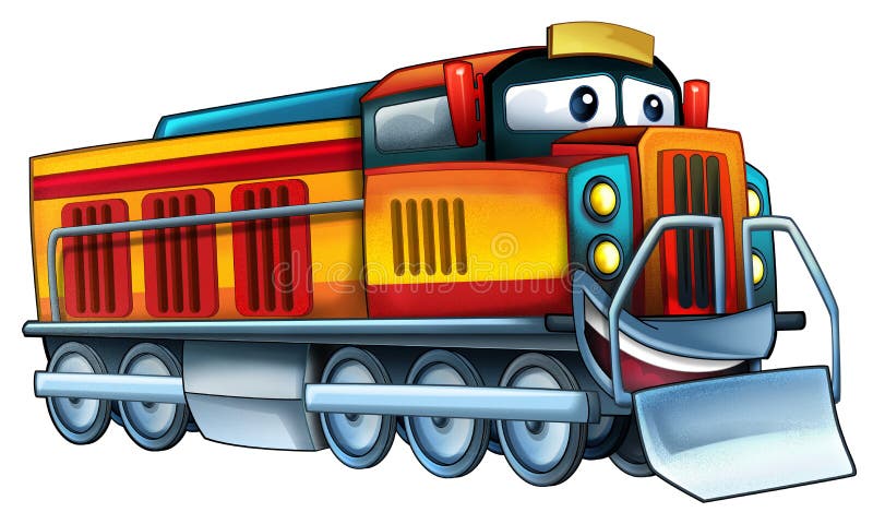 Cartoon train stock illustration. Illustration of happy - 44694414