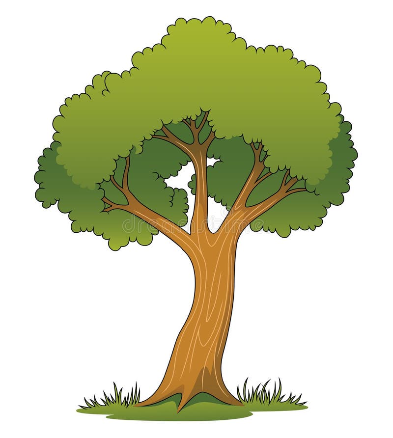 Cartoon Tree stock vector. Illustration of brown, children - 29468886