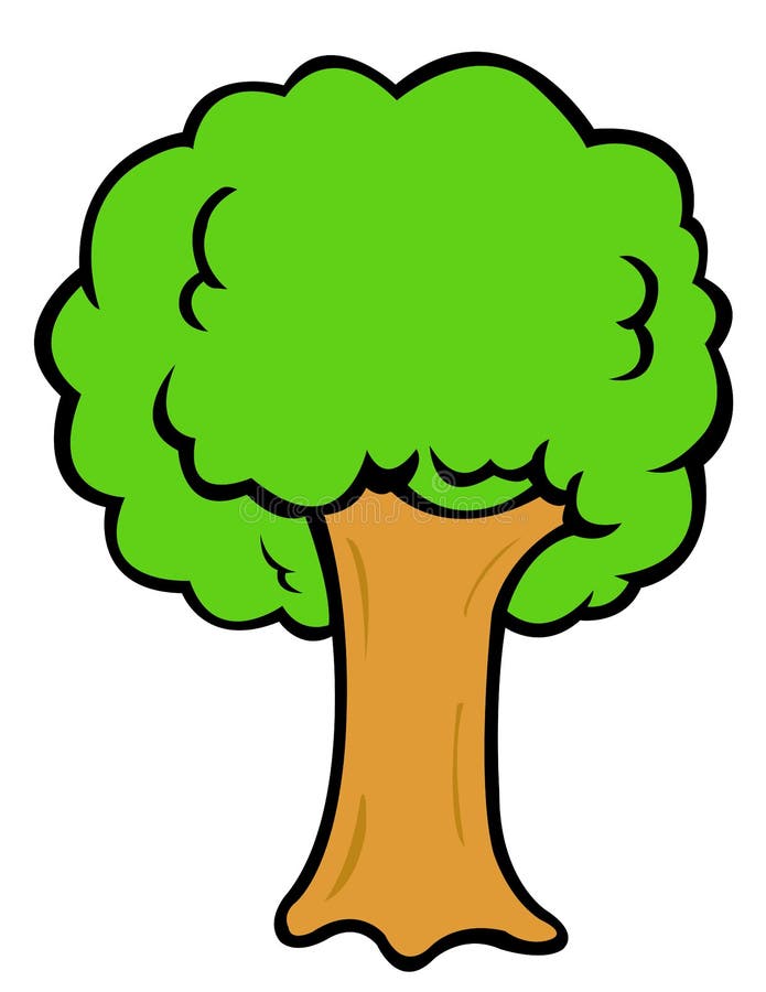 Cartoon tree stock vector. Illustration of sign, nature - 8412489