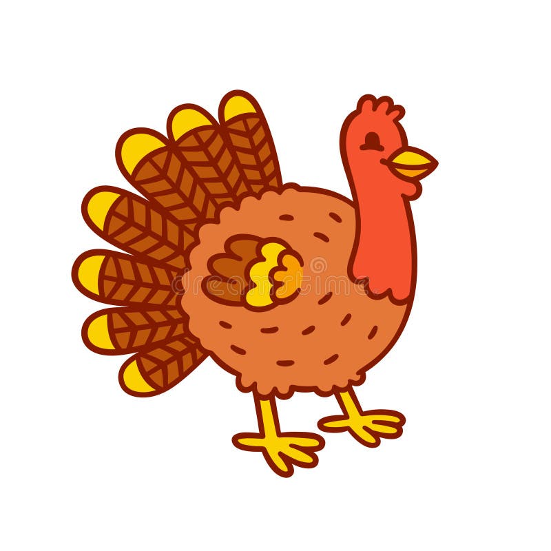Cartoon turkey drawing stock vector. Illustration of drawing - 89281542