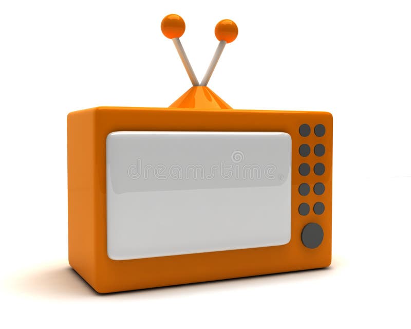 Cartoon TV stock illustration. Illustration of display - 3586770