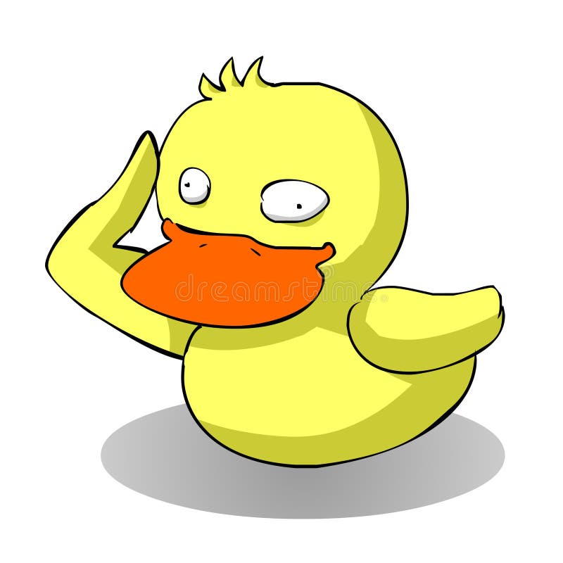 Cartoon ugly duck stock illustration. Illustration of isolated - 41554855