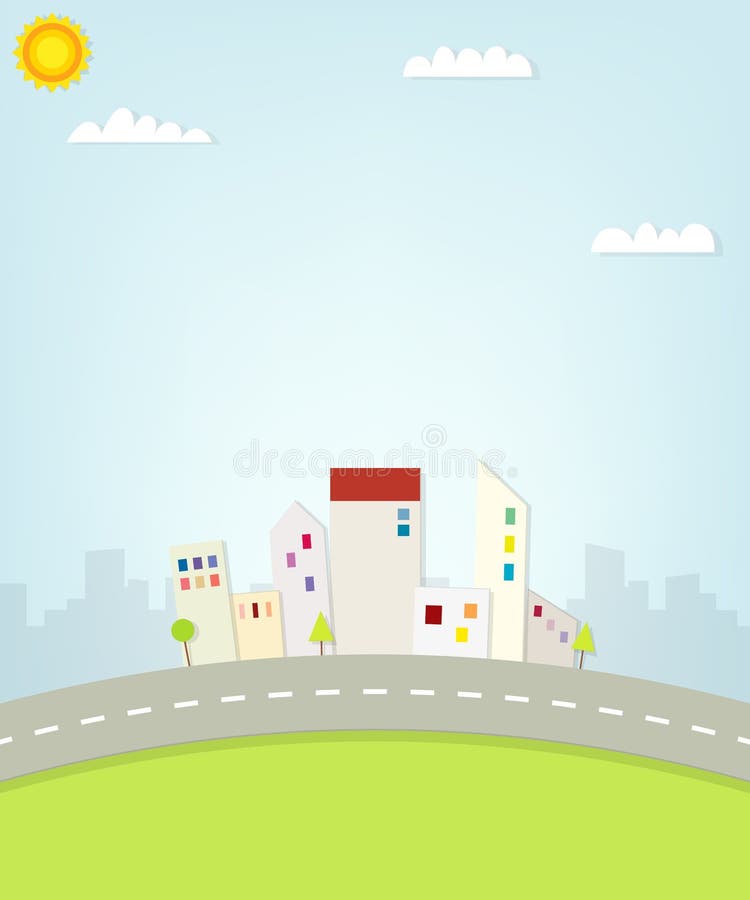 Cartoon urban view