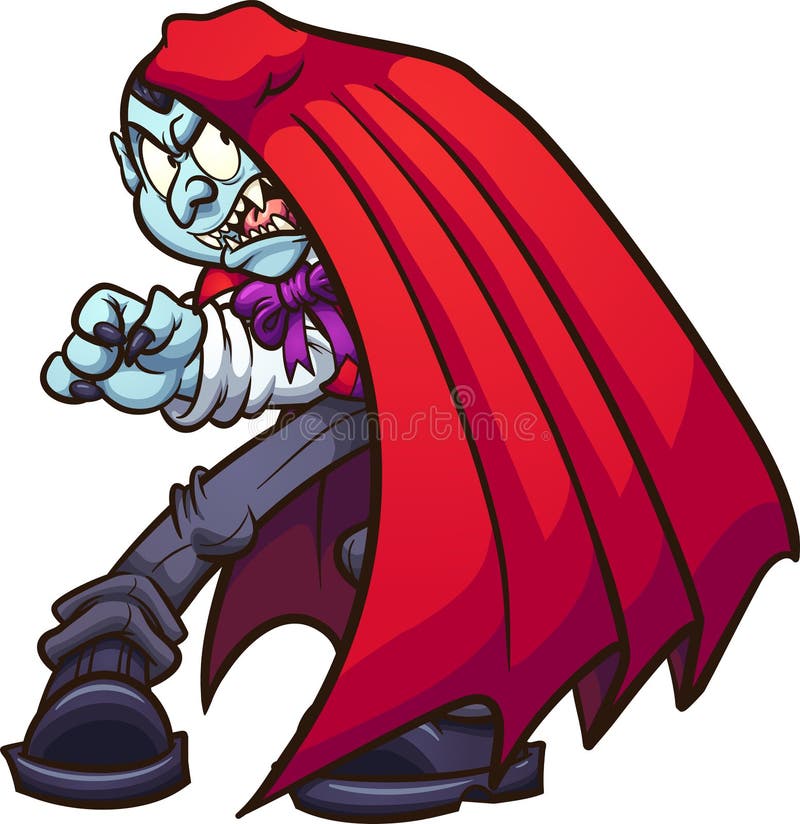 Cartoon happy vampire Royalty Free Vector Image