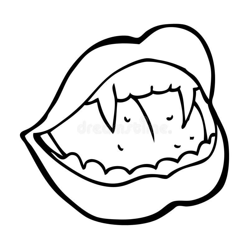 Cartoon vampire lips stock illustration. Illustration of female - 37026571
