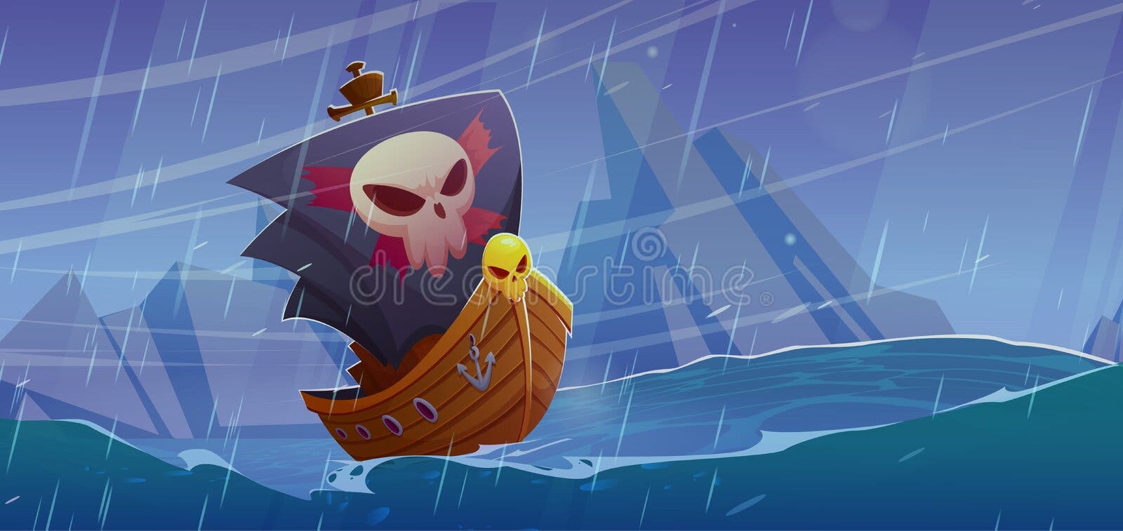 Pirate Ship Front Stock Illustrations – 298 Pirate Ship Front