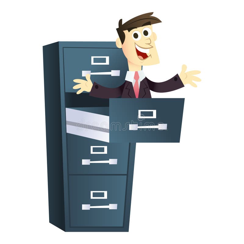 Cartoon Filing Cabinet Stock Illustrations 145 Cartoon Filing