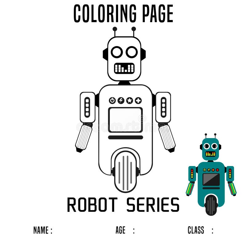 Cartoon Vector Illustration of Funny Robot Stock Vector - Illustration of  flat, robot: 170714542