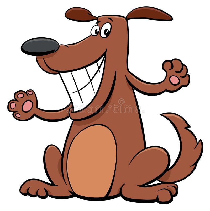 Happy dog pet cartoon character