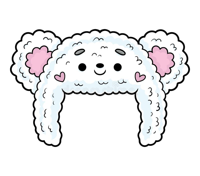 Cartoon vector illustration, Hat for girl vector illustration