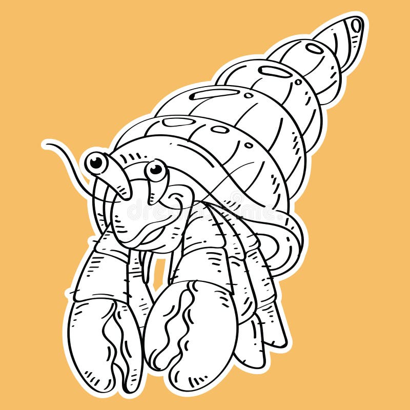 Download Hermit crab silhouette stock vector. Illustration of ...