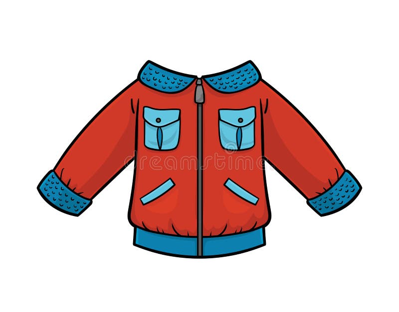 Cartoon vector illustration for kids, Kids aviator jacket stock illustration