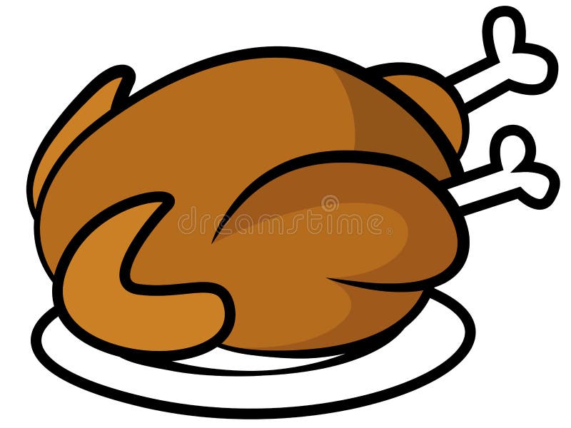 Chicken or turkey on plate stock vector. Illustration of meat - 29855848 Chicken or turkey on plate stock vector. Illustration of meat - 29855848