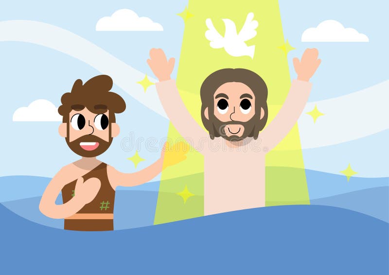 jesus baptism clipart