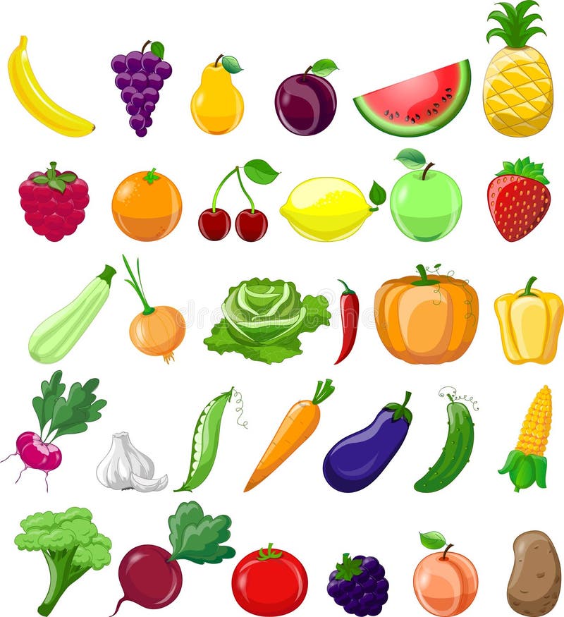 Cartoon Vegetables and Fruits Icons,vector Stock Vector - Illustration of harvest, onion: 63403305 Cartoon Vegetables and Fruits Icons,vector Stock Vector - Illustration of harvest, onion: 63403305