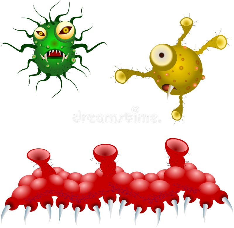 Cartoon virus royalty free illustration