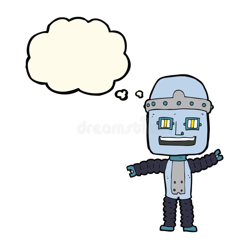 Cartoon Waving Robot Thought Bubble Stock Illustrations 77 Cartoon Waving Robot Thought Bubble