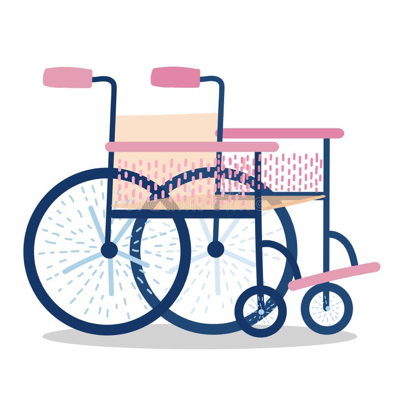 Cartoon Wheelchair with Pink Elements and Beige Back and Seat. Hand Drawn Style Stock Illustration - Illustration of human, flat: 195319417 Cartoon Wheelchair with Pink Elements and Beige Back and Seat. Hand Drawn Style Stock Illustration - Illustration of human, flat: 195319417