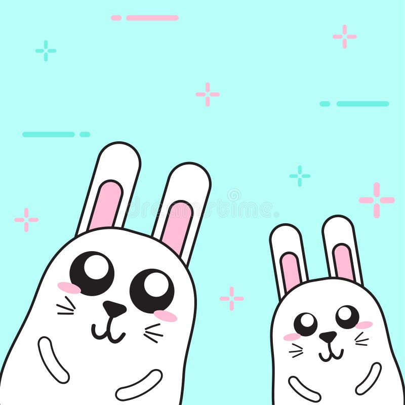 Cartoon White Animal Character Cute Stock Illustration Illustration