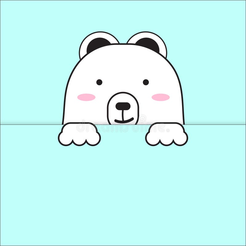 Cartoon White Bear Character Cute Stock Illustration Illustration of