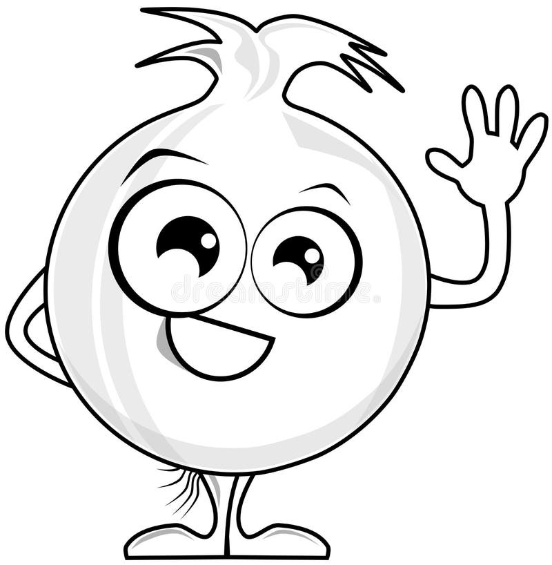 Cartoon white onion isolated illustration