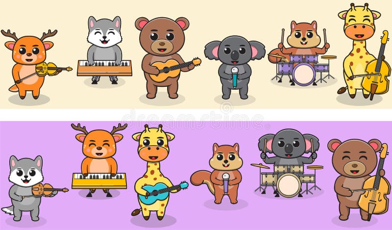 Animals Playing Instruments Stock Illustrations – 222 Animals Playing  Instruments Stock Illustrations, Vectors & Clipart - Dreamstime