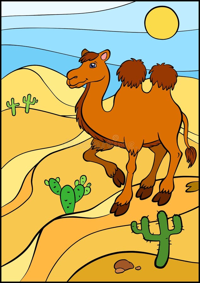 Cartoon Wild Animals for Kids. Cute Camel. Stock Vector - Illustration of  kids, adventure: 71213165