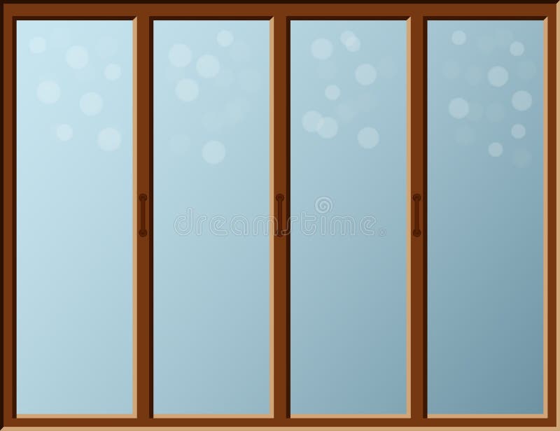 Cartoon Window with Bokhe Effect on Glass. Indoor View Stock Vector -  Illustration of bokeh, concept: 97320786