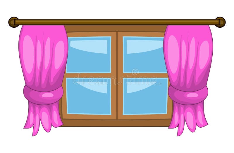 Cartoon Window with Curtains Vector Symbol Icon Design. Stock Vector - Illustration of drawn, interior: 90456384 Cartoon Window with Curtains Vector Symbol Icon Design. Stock Vector - Illustration of drawn, interior: 90456384