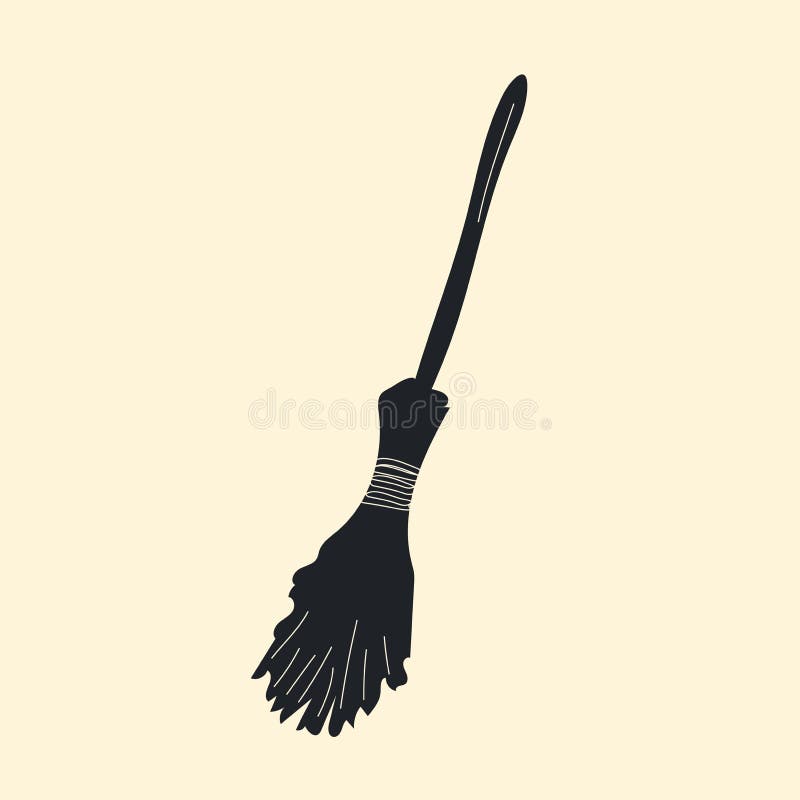 Cartoon witches broom . stock vector. Illustration of witch - 256095368