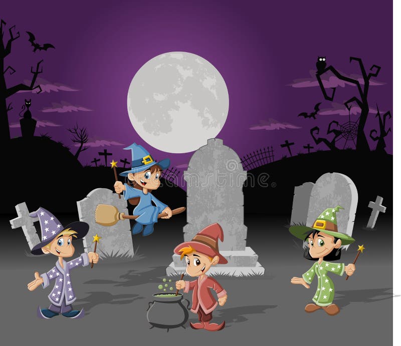 Cartoon wizards vector illustration Cartoon wizards vector illustration