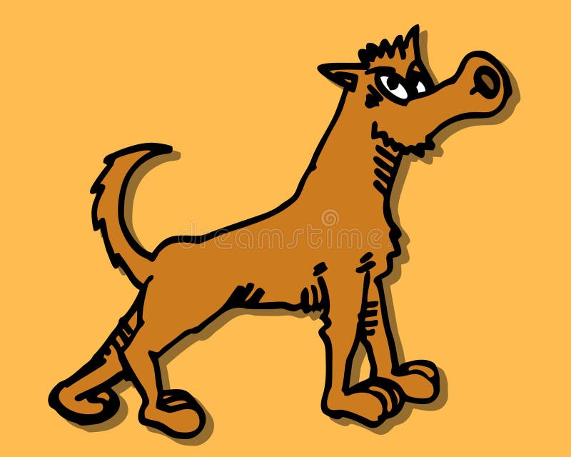 Cartoon wolf vector illustration