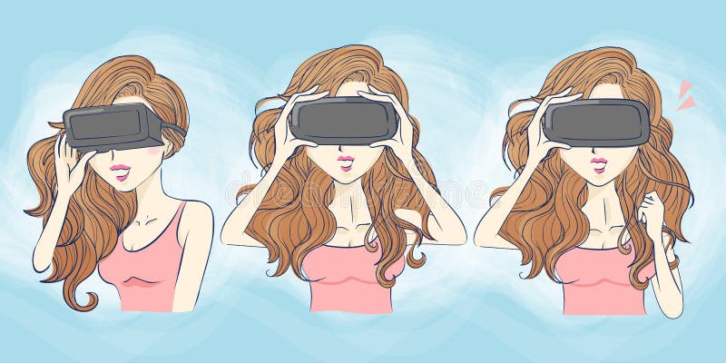 Cartoon Woman Take Vr Stock Illustrations – 4 Cartoon Woman Take Vr ...