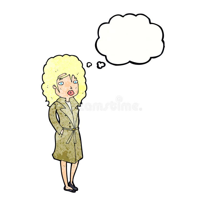 Cartoon Woman Trench Coat Stock Illustrations 198 Cartoon Woman Trench Coat Stock