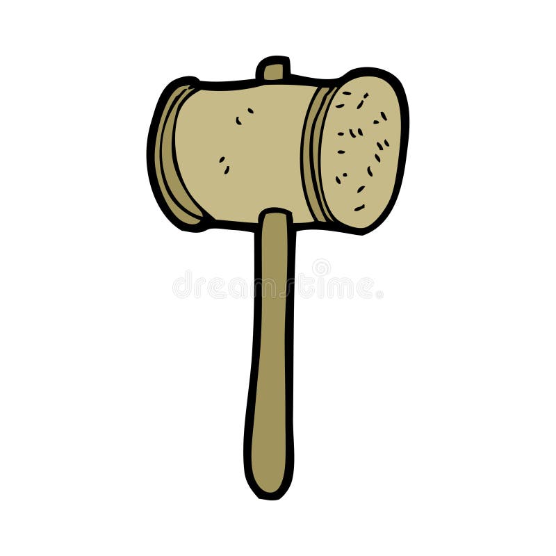 cartoon wooden hammer