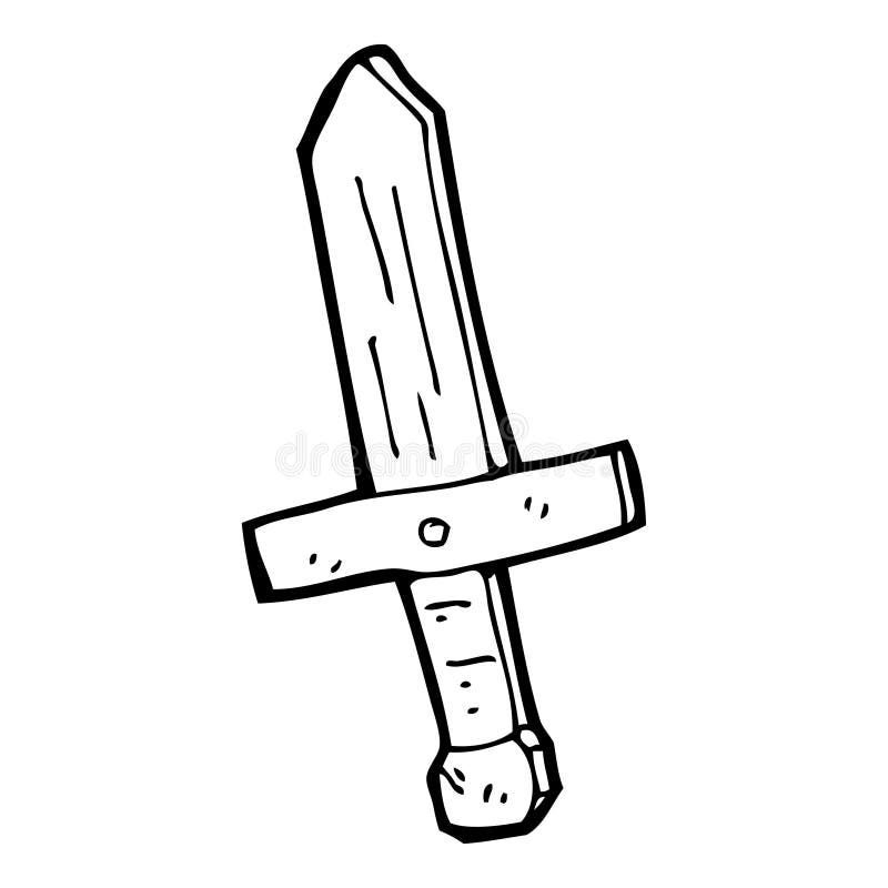 cartoon wooden sword