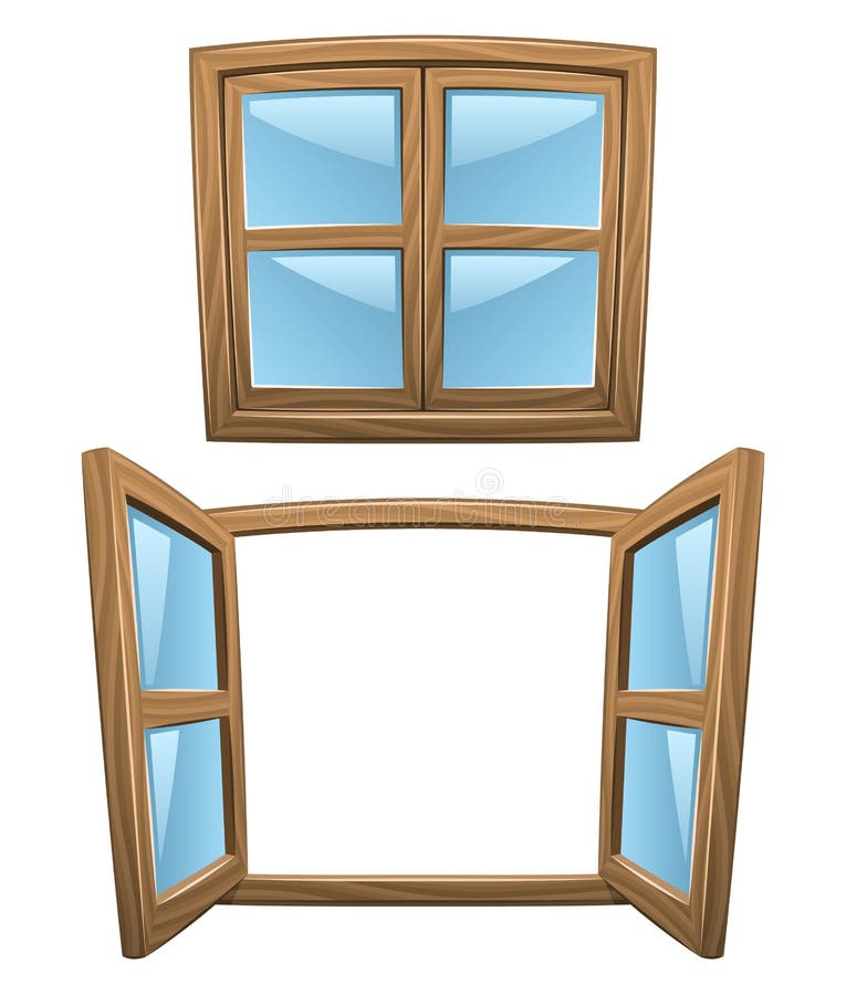 Cartoon wooden windows stock vector. Illustration of construction - 8842191 Cartoon wooden windows stock vector. Illustration of construction - 8842191