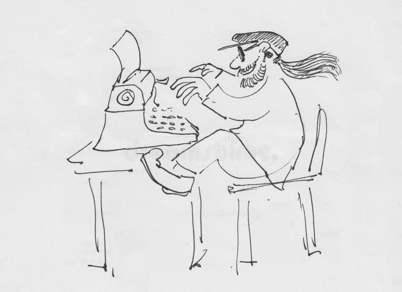 A sort of selfie doodle vector illustration