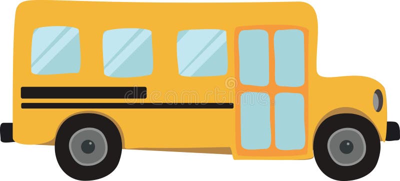 Yellow Cartoon School Bus Isolated Stock Vector - Illustration of white,  yellow: 111457666